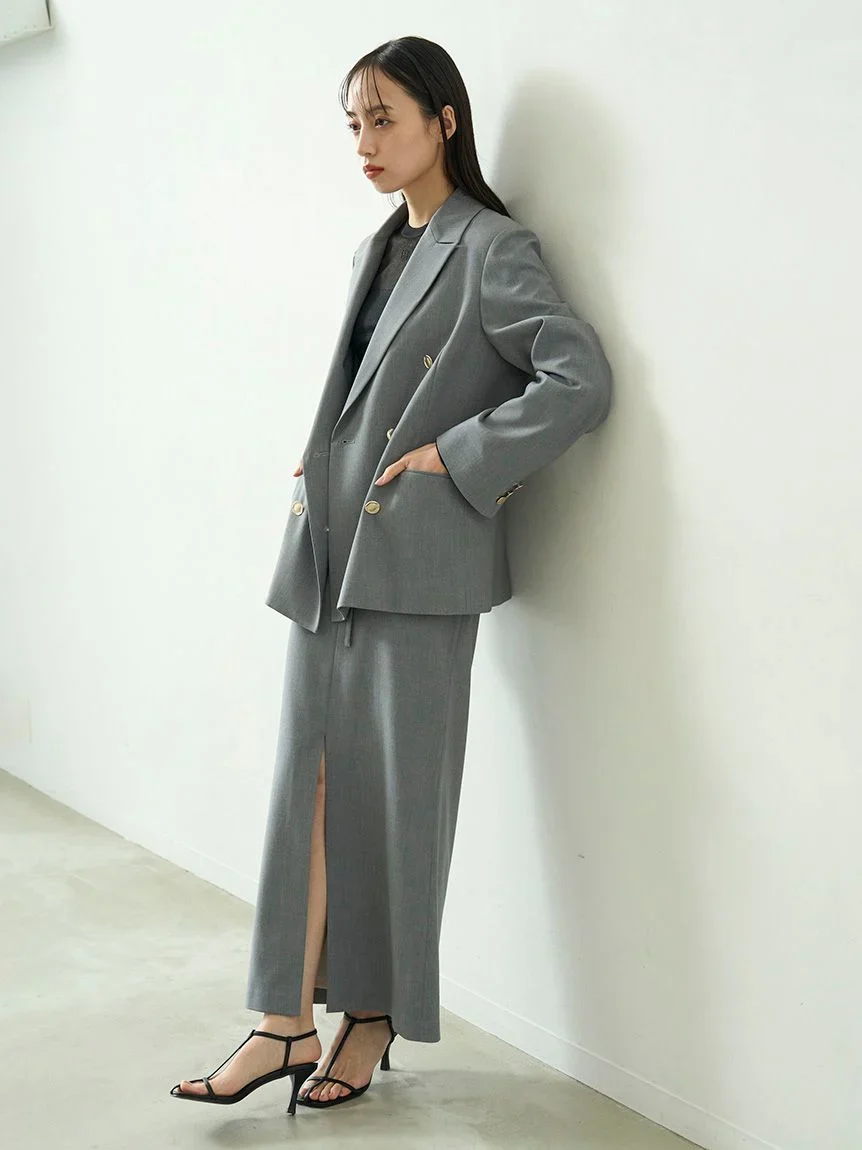 Sustainable High-Waisted Maxi Pencil Slit Skirt - Image 15