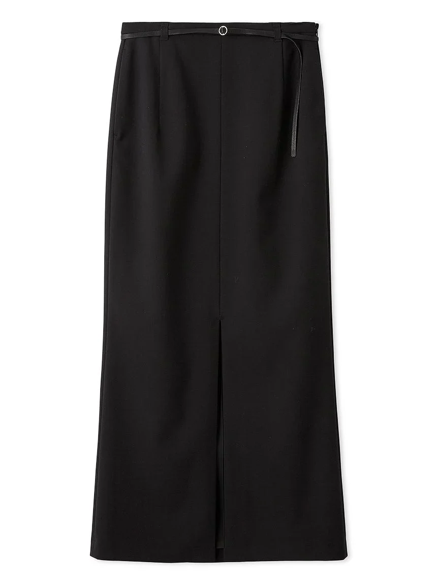 Sustainable High-Waisted Maxi Pencil Slit Skirt - Image 3