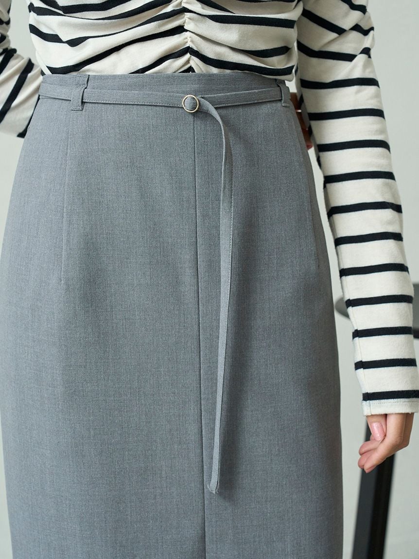 Sustainable High-Waisted Maxi Pencil Slit Skirt - Image 8
