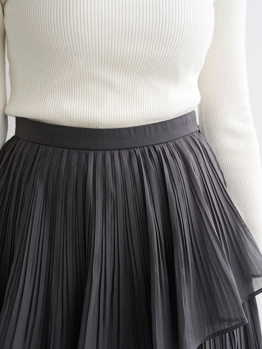 Sustainable Pleated Tiered Long Skirt - Image 22
