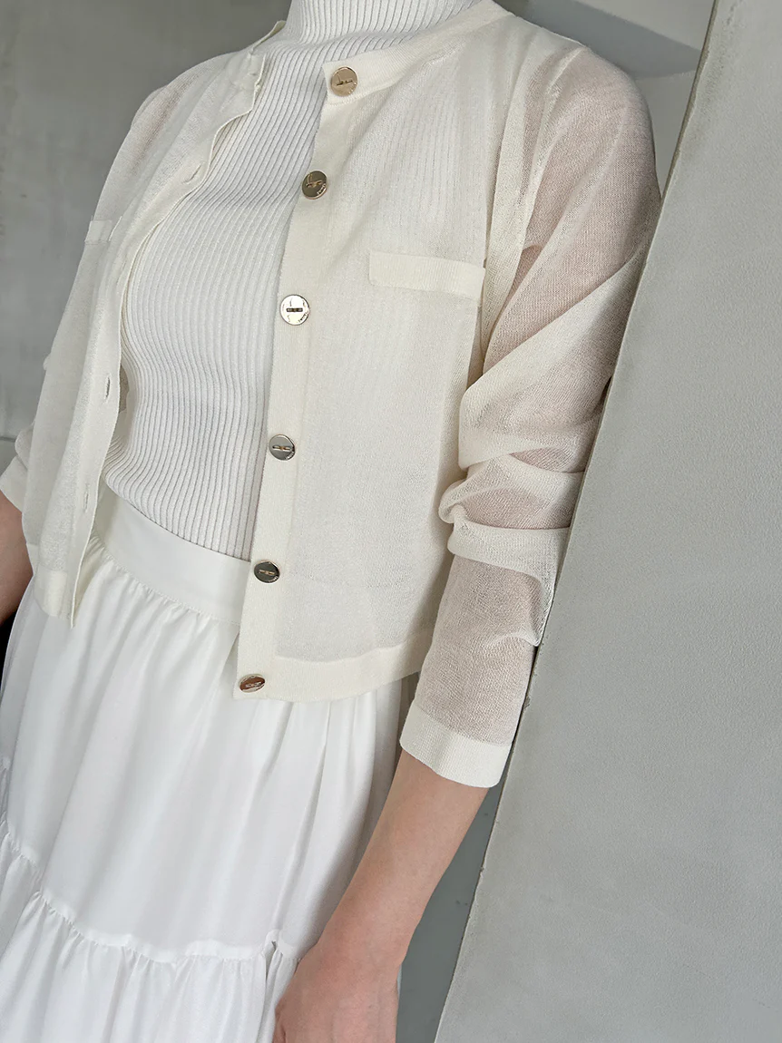 Sustainable Sleeveless Lame Knit Top - Image 8