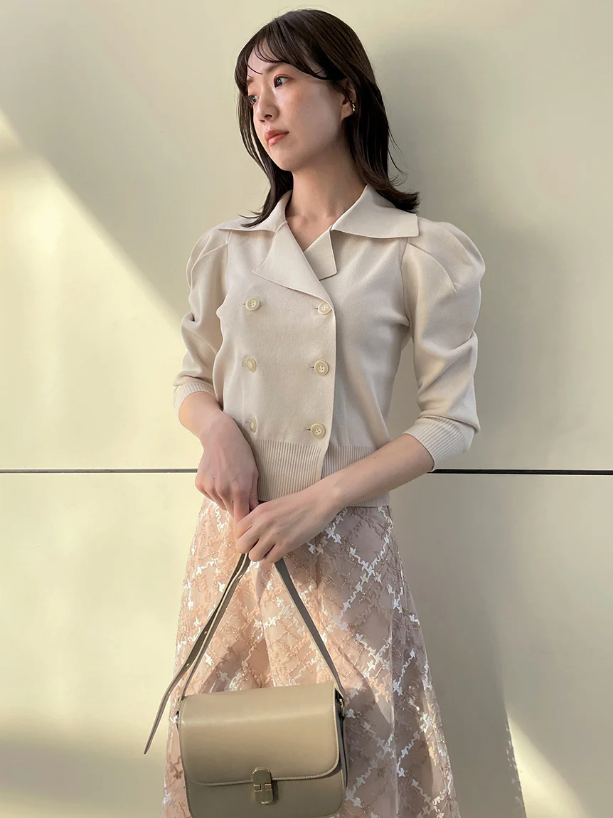 Sustainable Trench Design Knit Crop Top - Image 13