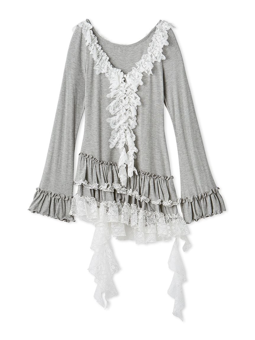 Tiered Frill Cut-and-Sew Pullover - Image 3