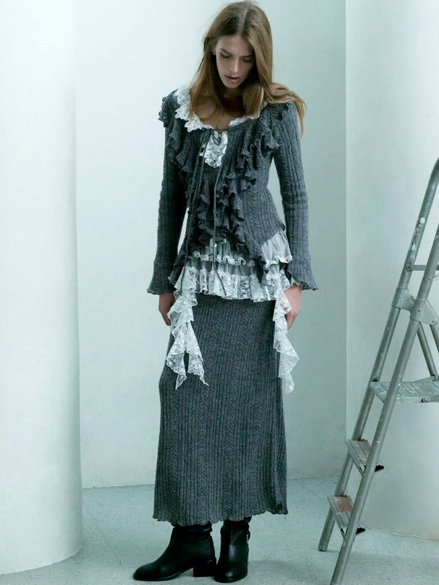 Tiered Frill Cut-and-Sew Pullover - Image 5