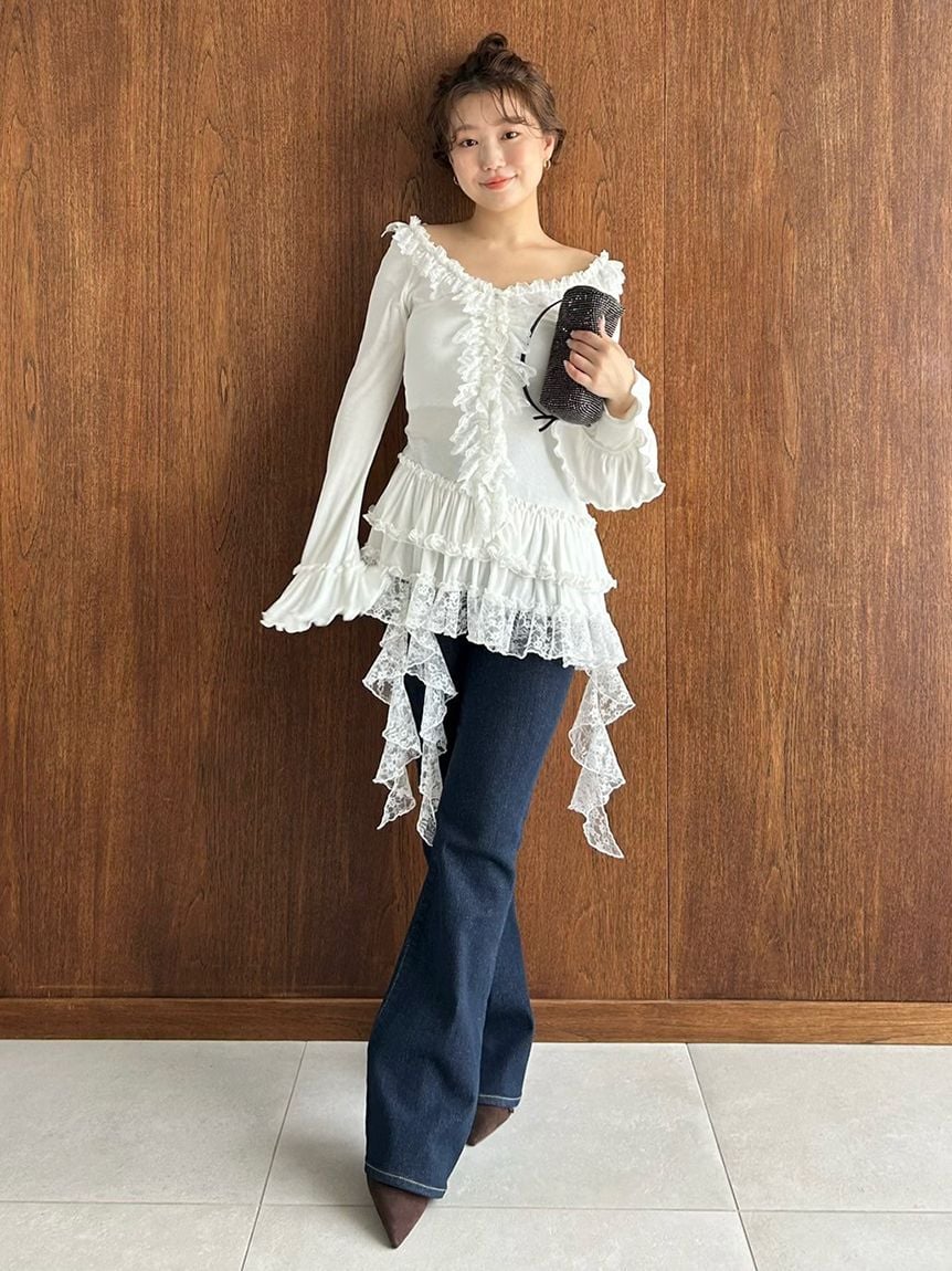 Tiered Frill Cut-and-Sew Pullover - Image 9