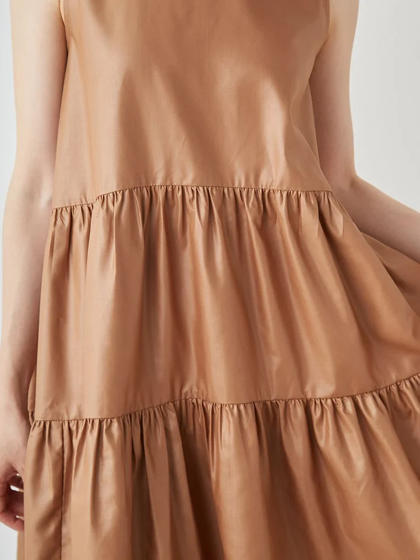 Sleeveless Tiered Faux Leather Mini Dress - Image 11