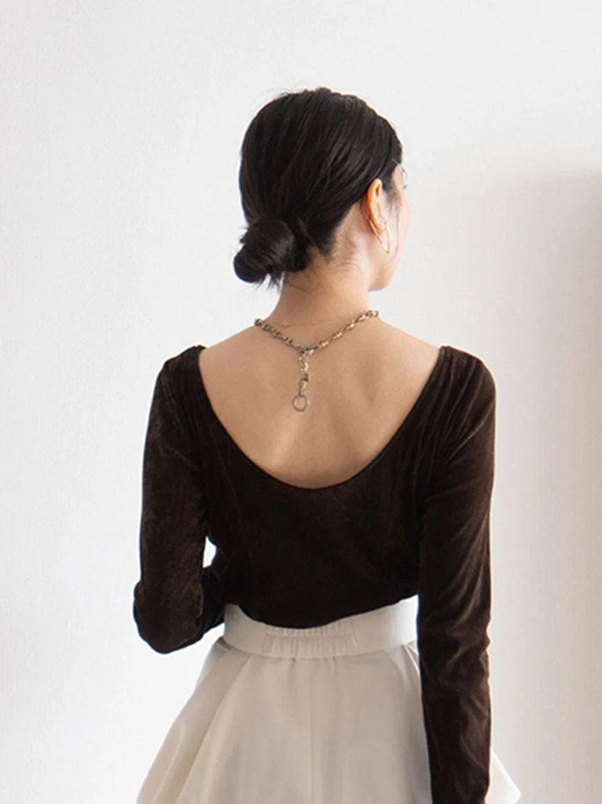 Velour Top with Built-In Bra - Image 10