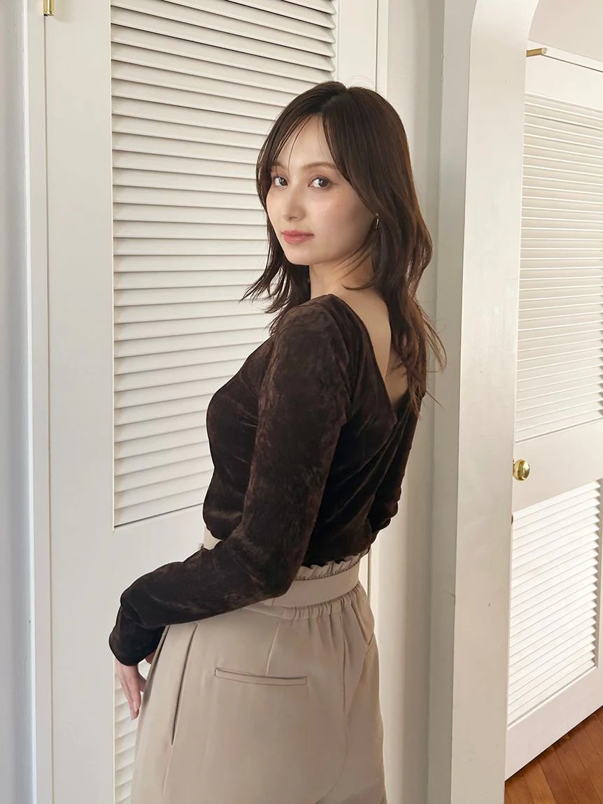Velour Top with Built-In Bra - Image 13