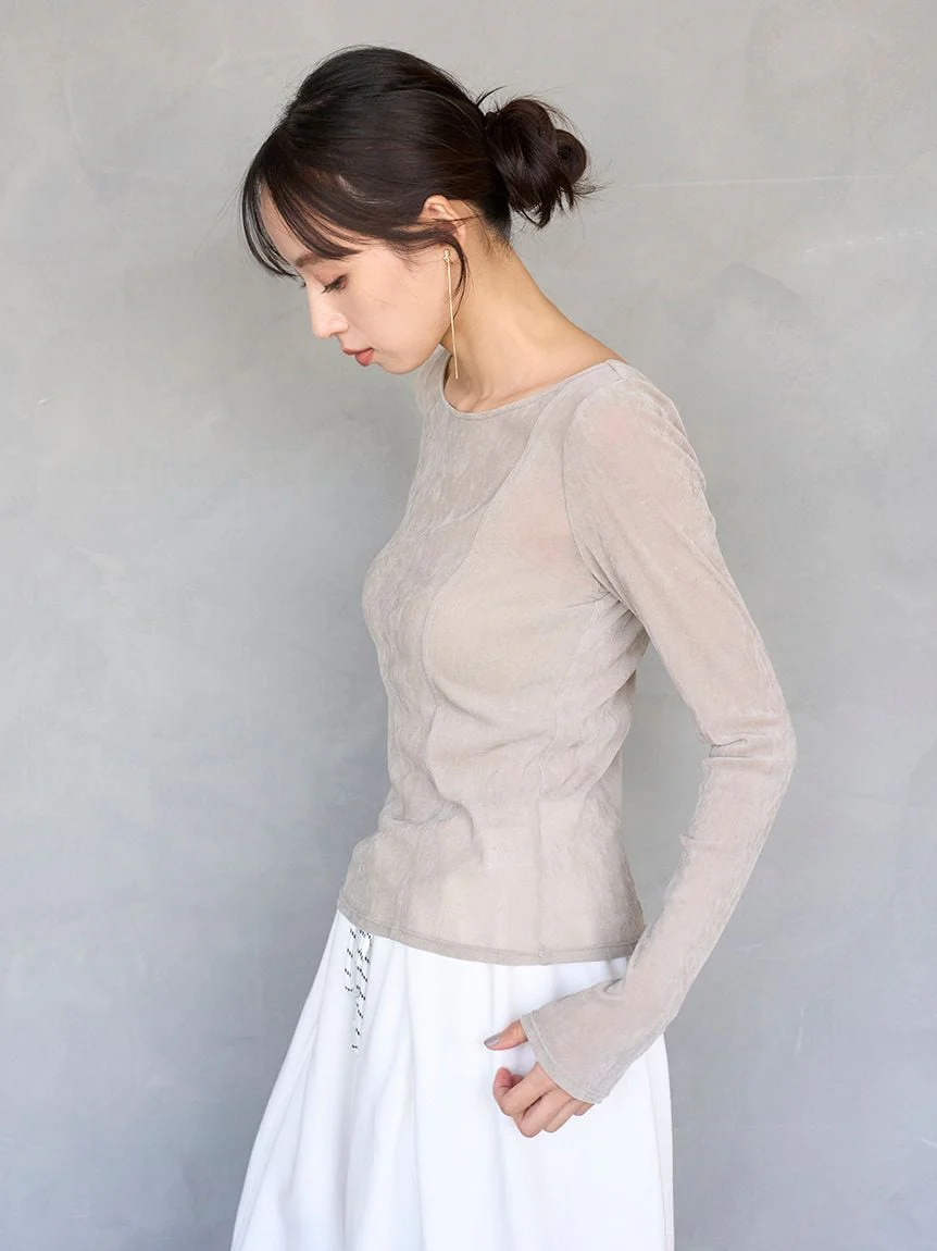Velour Top with Built-In Bra - Image 21
