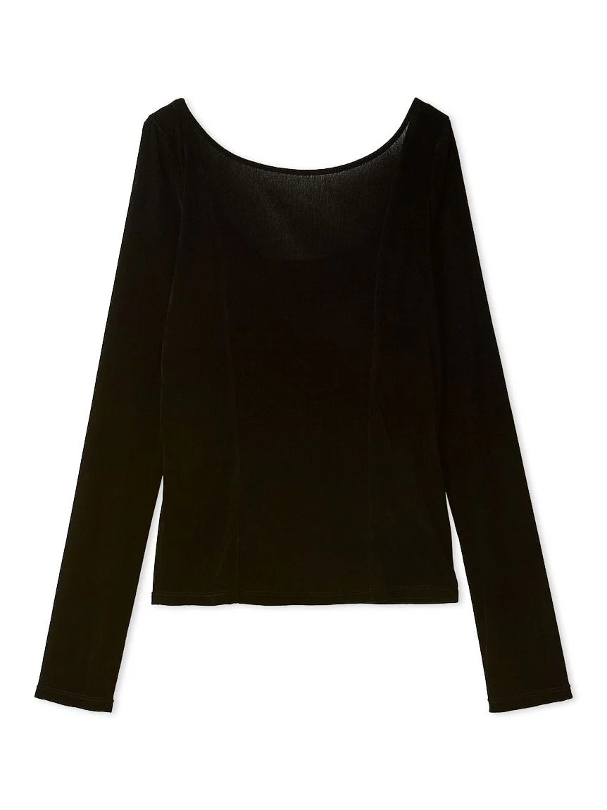 Velour Top with Built-In Bra - Image 3