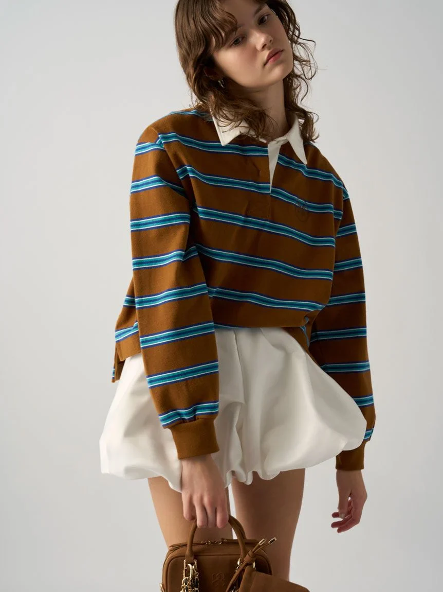 Voluminous Pleated Bubble Skort - Image 5