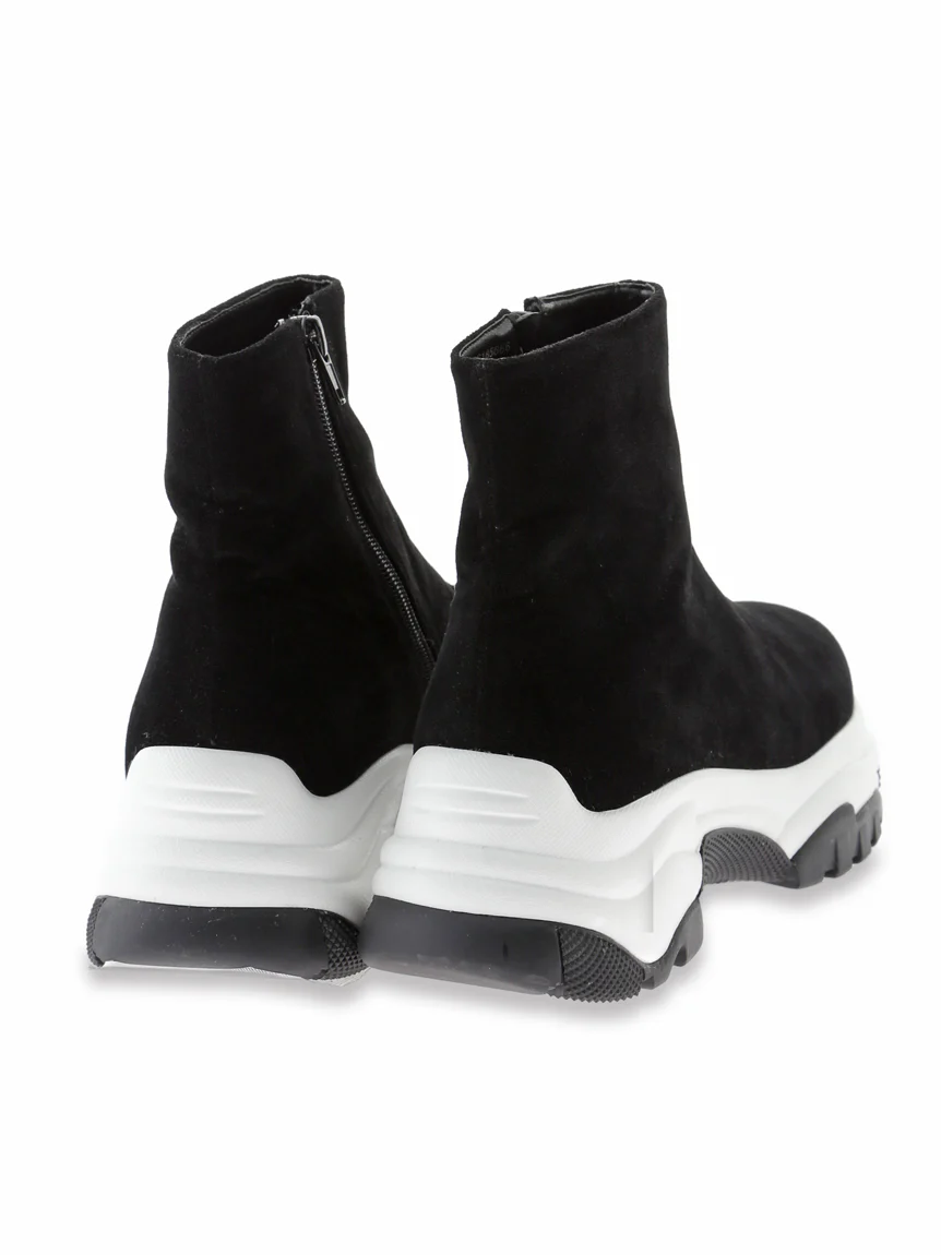 Zip up Sneaker Soles High Top Ankle Boots - Image 4