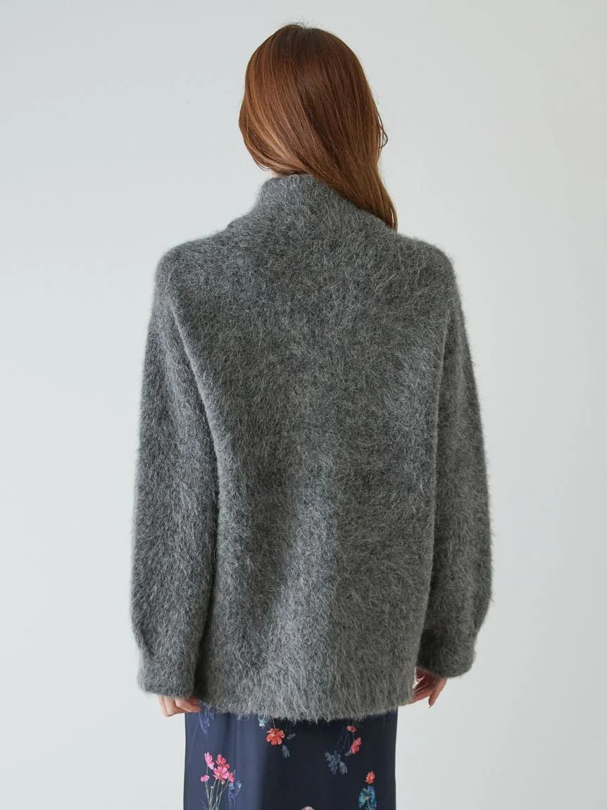 Alpaca Shaggy Zip Coat - Image 8
