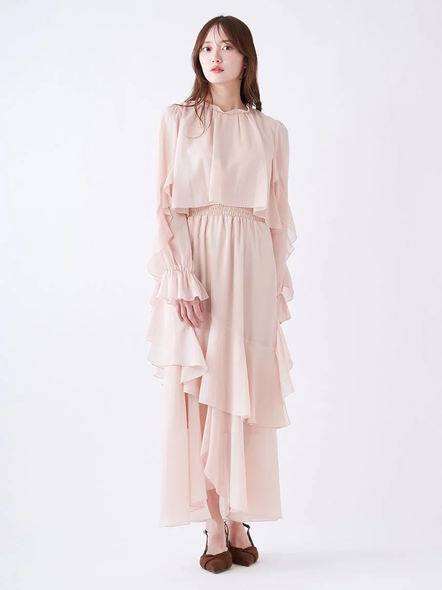 Blouse layered frill dress - Image 4