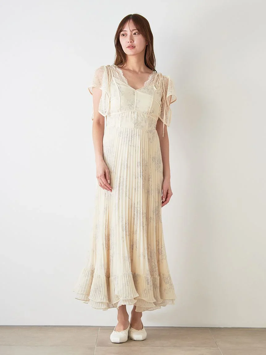 【Chacott】Flower Lace Dress - Image 4