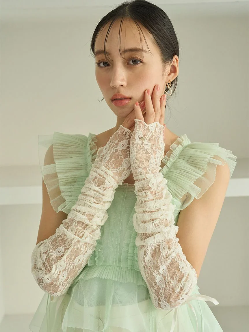 【Chacott】Lace Arm Covers - Image 8