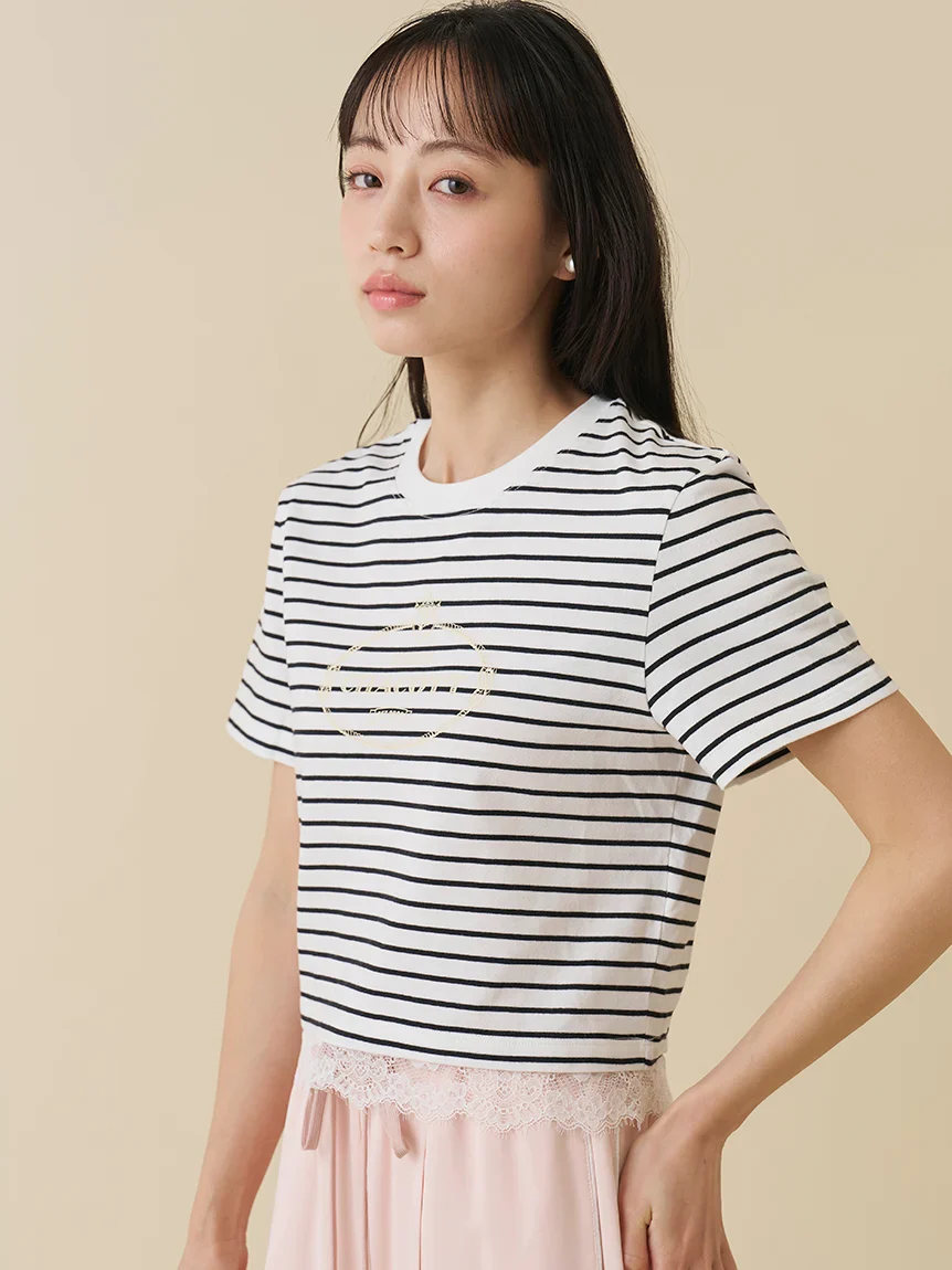 【Chacott】Lace-Trim T-Shirt - Image 18