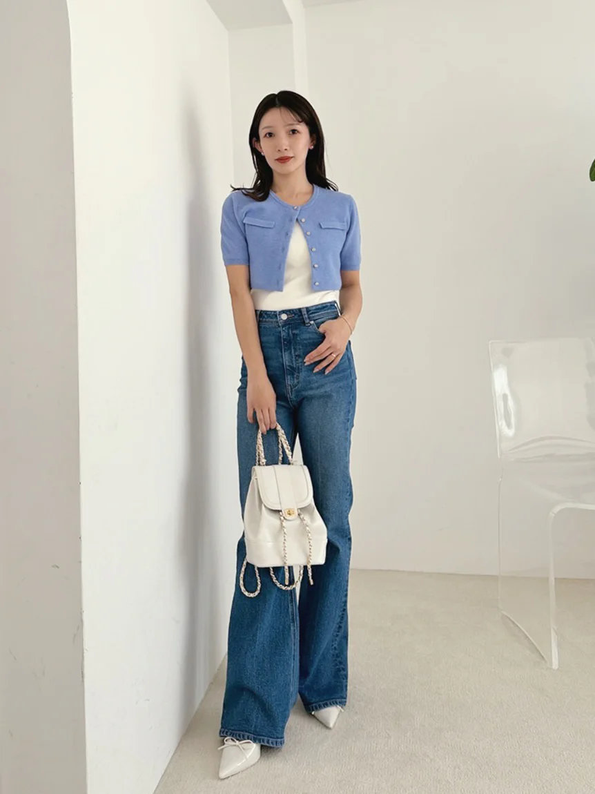 Half-Sleeve Cropped Cardigan - Image 11