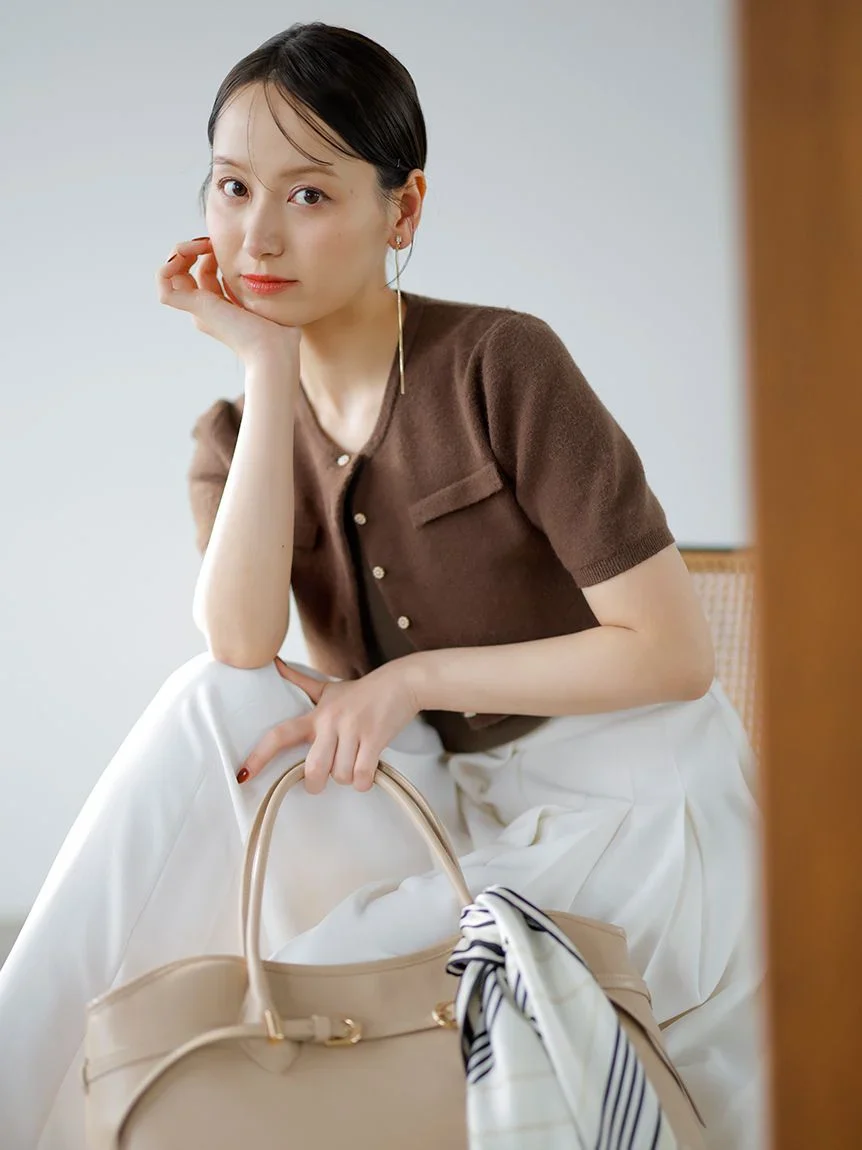 Half-Sleeve Cropped Cardigan - Image 9