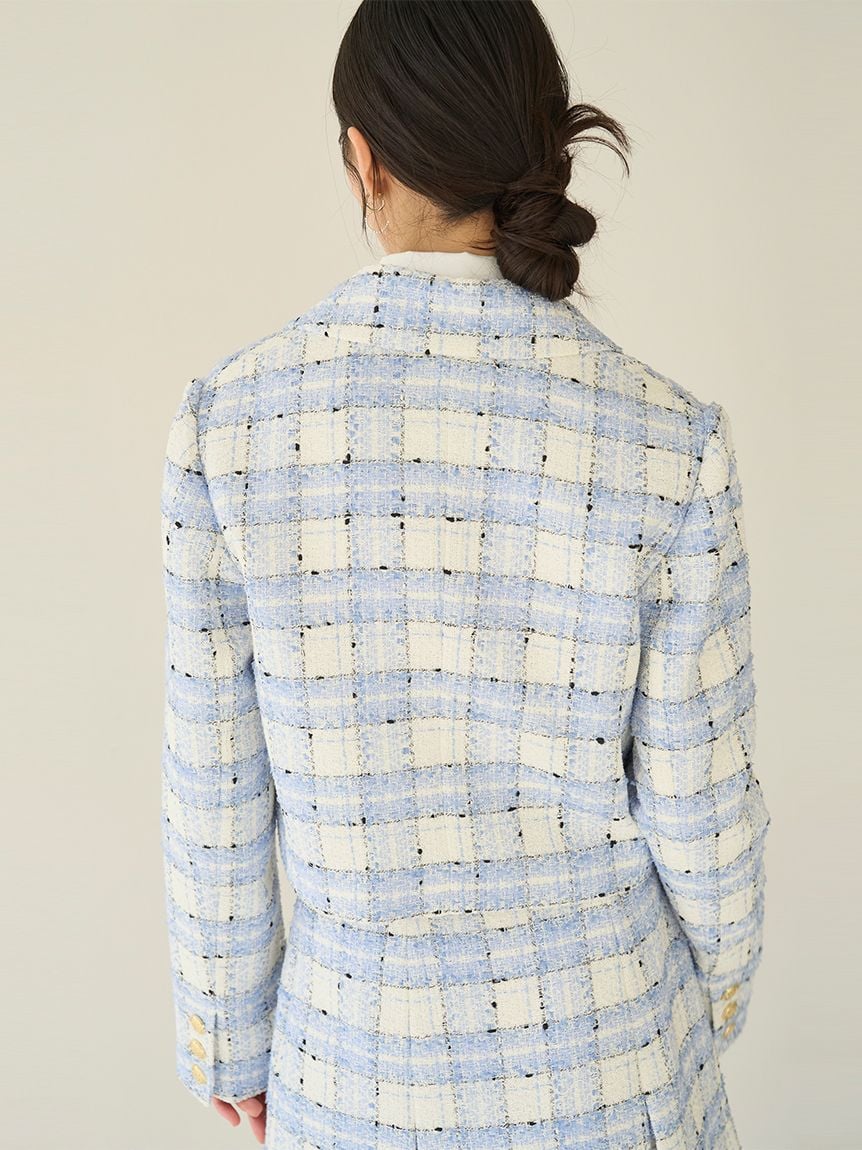Cropped Tweed Jacket - Image 10