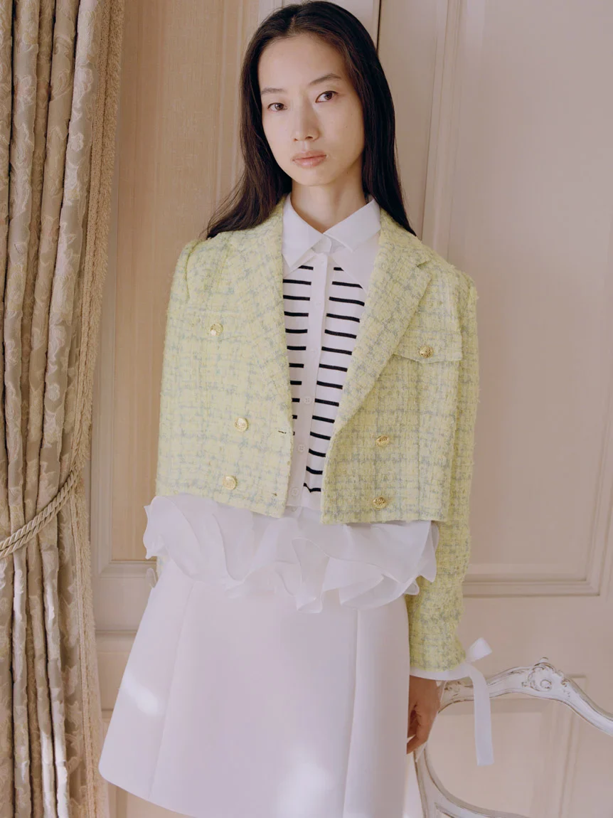 Cropped Tweed Jacket - Image 5