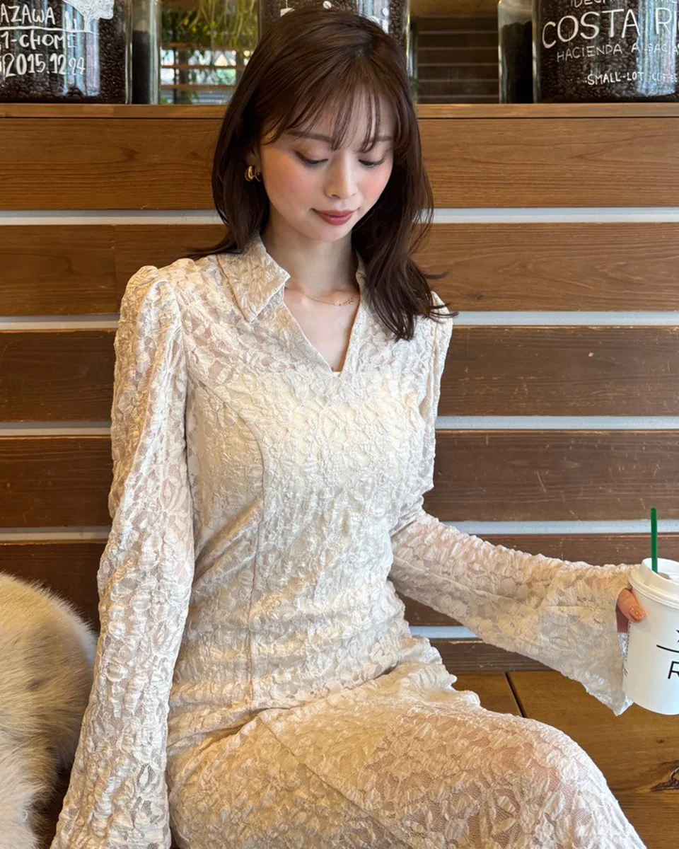 Cut Lace Dress - Image 13