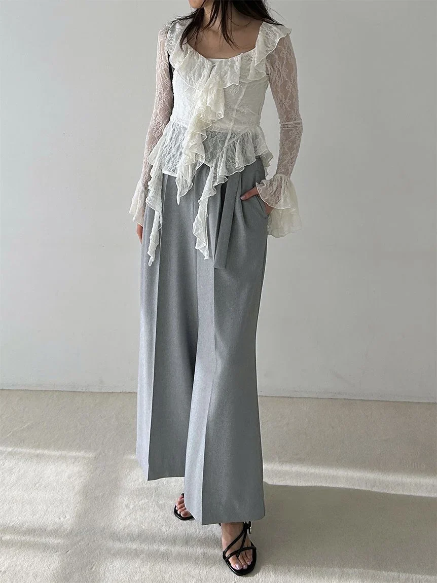 Cut Lace Ruffle Pullover - Image 15