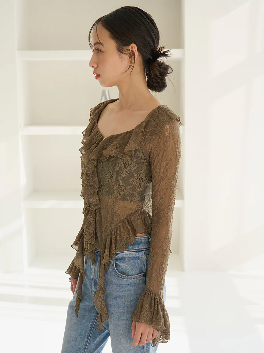 Cut Lace Ruffle Pullover - Image 20