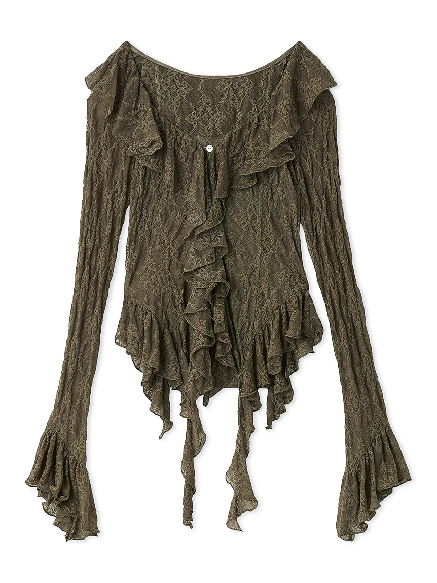 Cut Lace Ruffle Pullover - Image 3