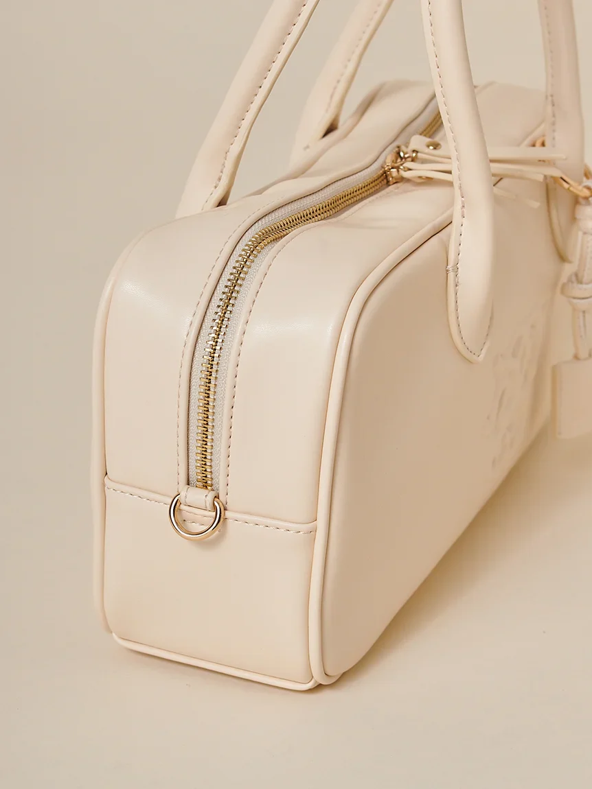 Embossed Logo Boston Bag - Image 4