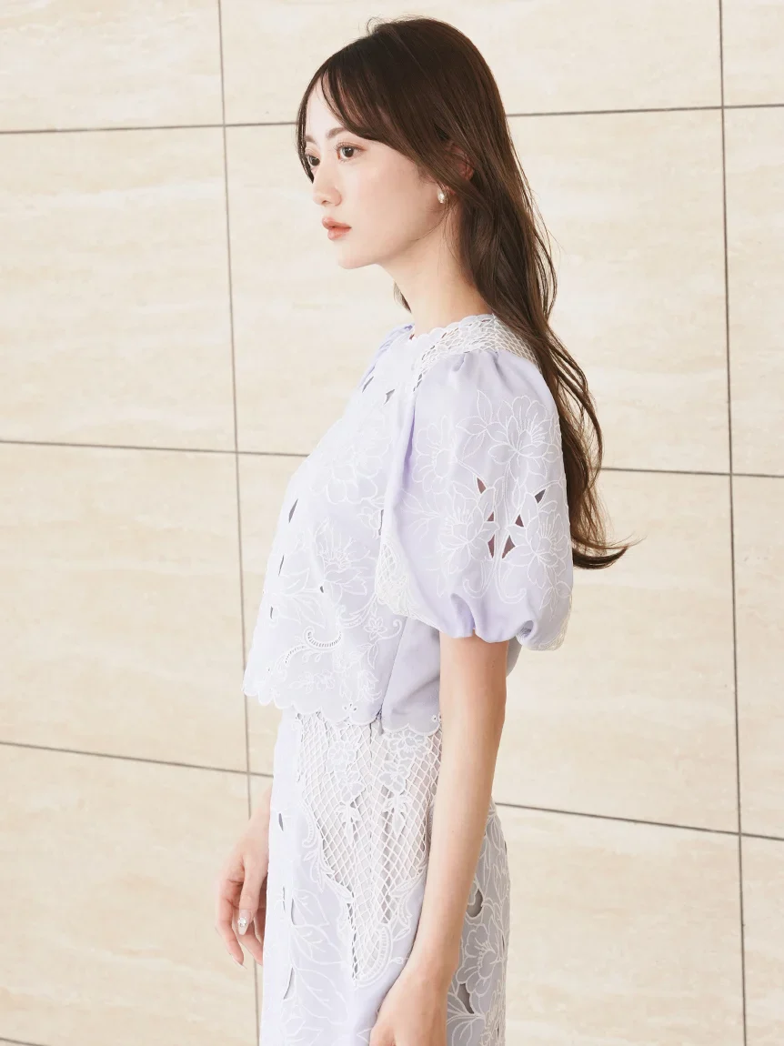 Embroidered Puff Sleeve Blouse - Image 12