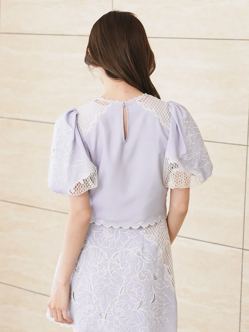 Embroidered Puff Sleeve Blouse - Image 13