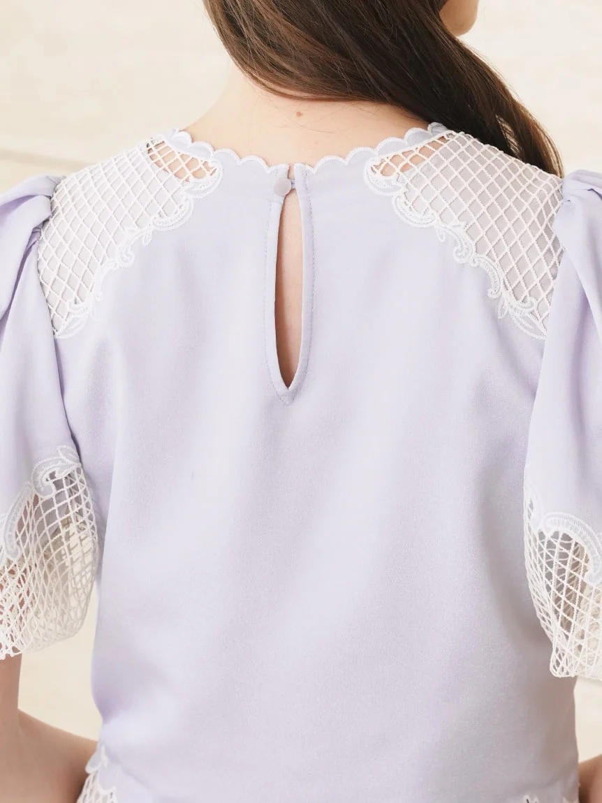Embroidered Puff Sleeve Blouse - Image 14