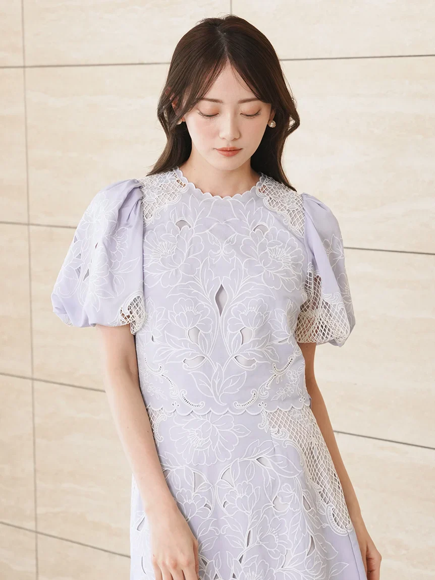Embroidered Puff Sleeve Blouse - Image 4