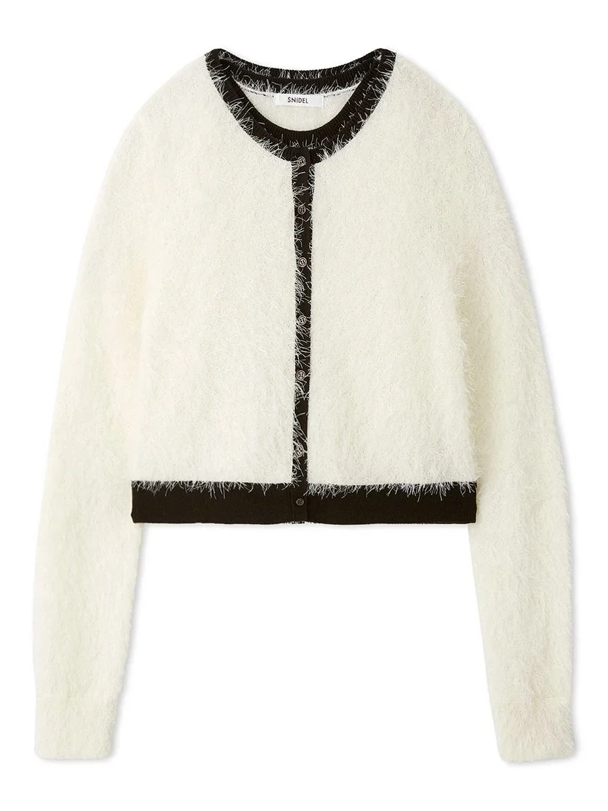 Fuzzy Sleeveless Top and Cropped Cardigan Set - Image 16