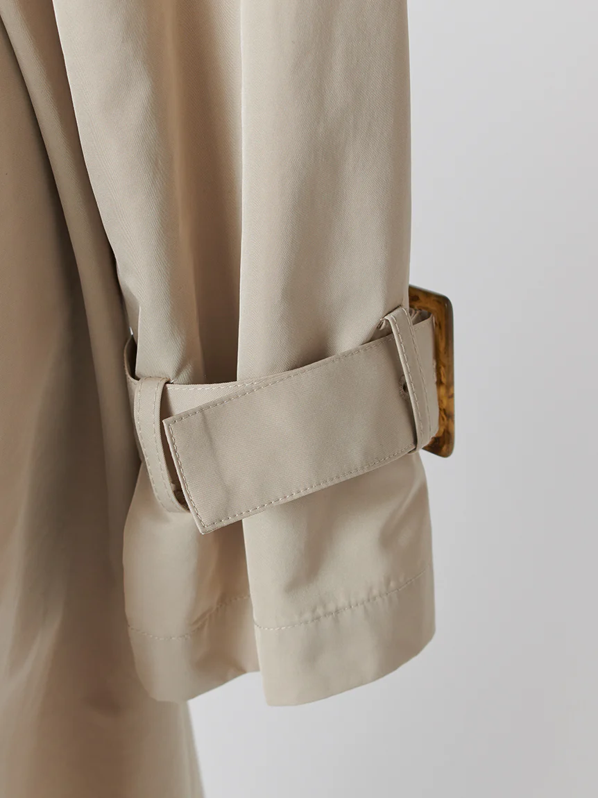 Flared Mid-Length Trench Coat - Image 24