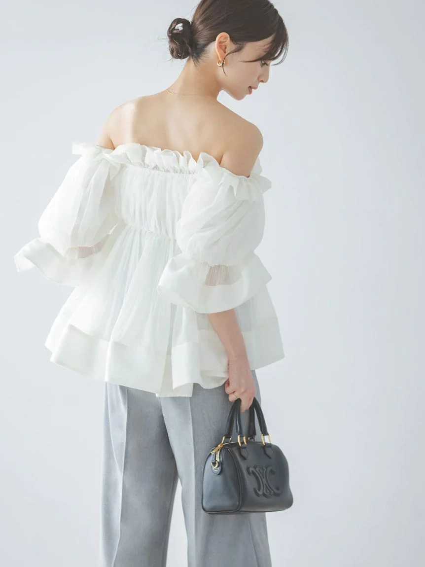 Gathered Frill Tunic Top - Image 7