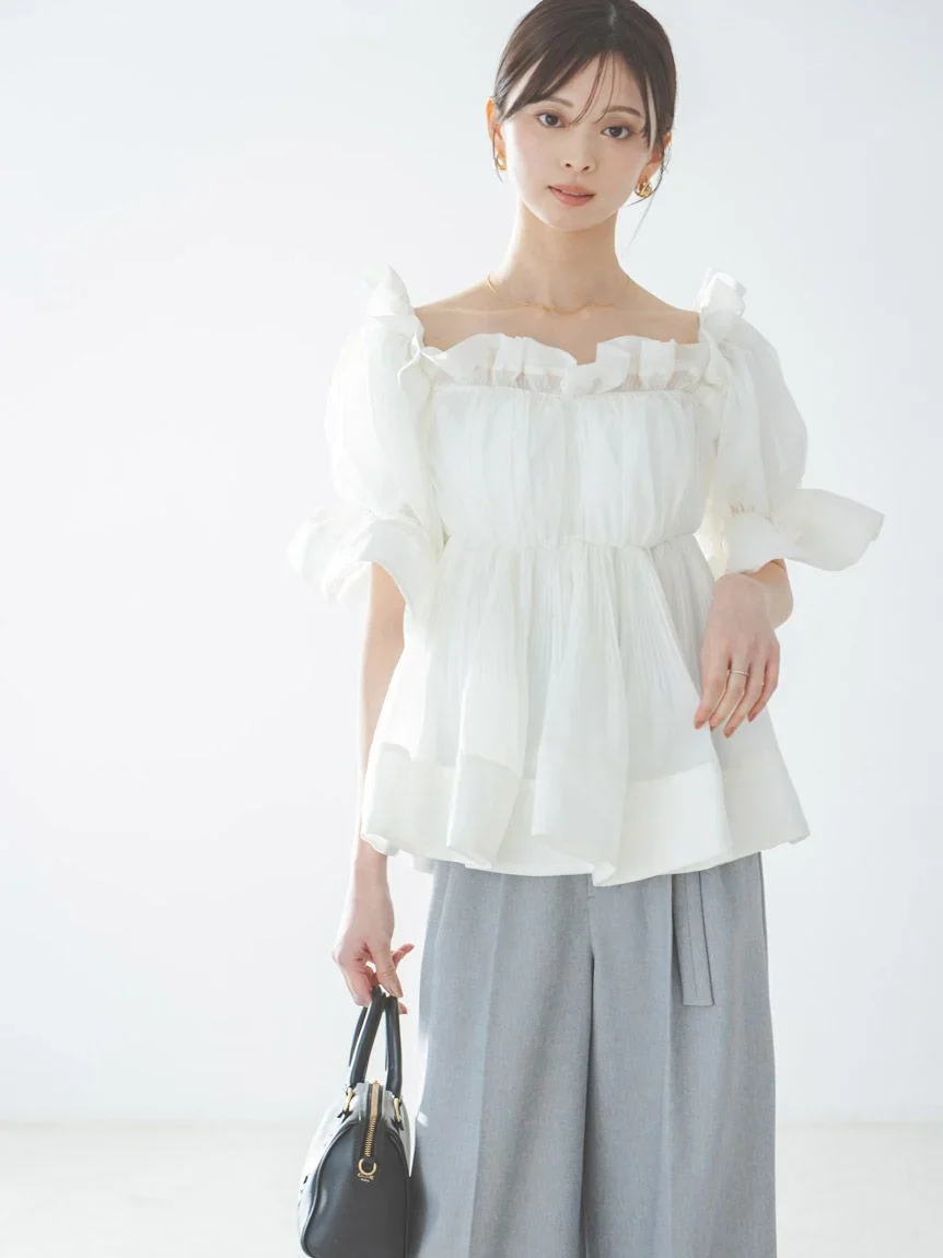 Gathered Frill Tunic Top - Image 8