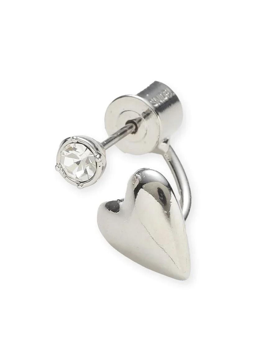 Heart Back Stud Earrings - Image 4