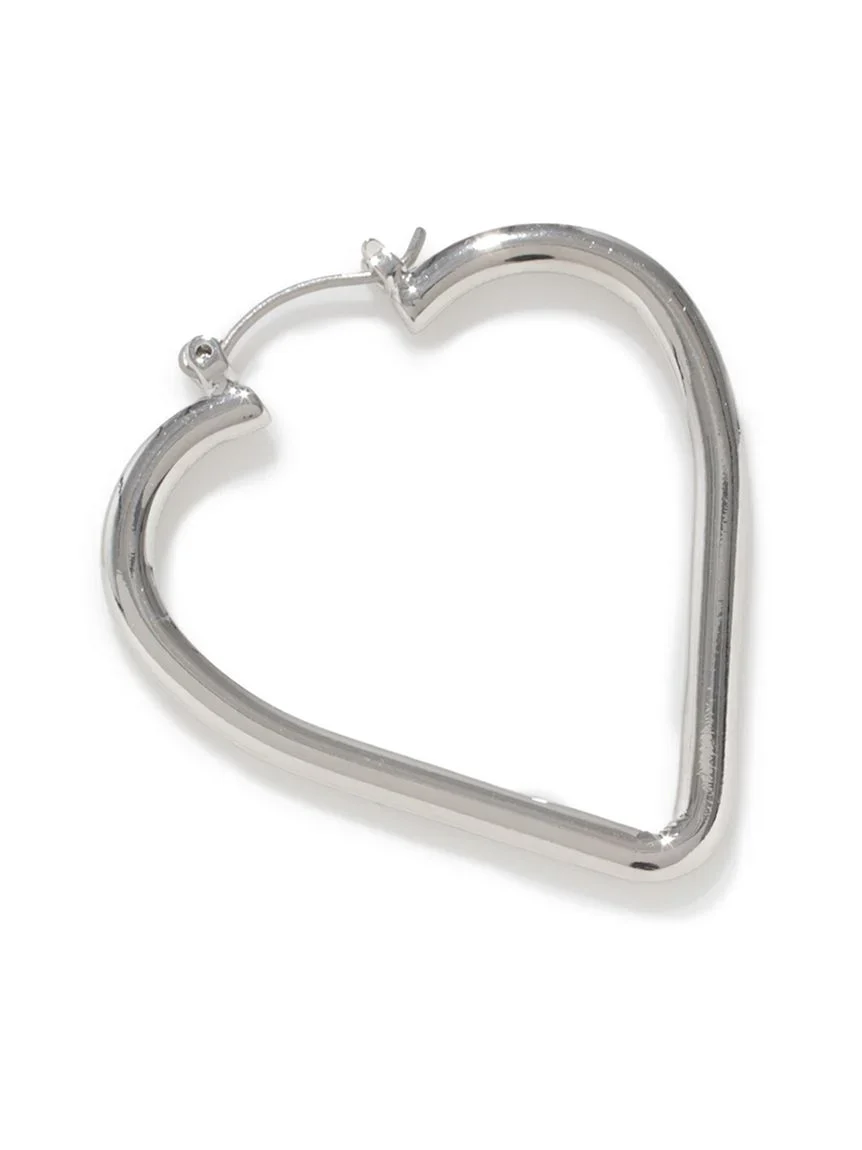 Heart Hoop Earrings - Image 3