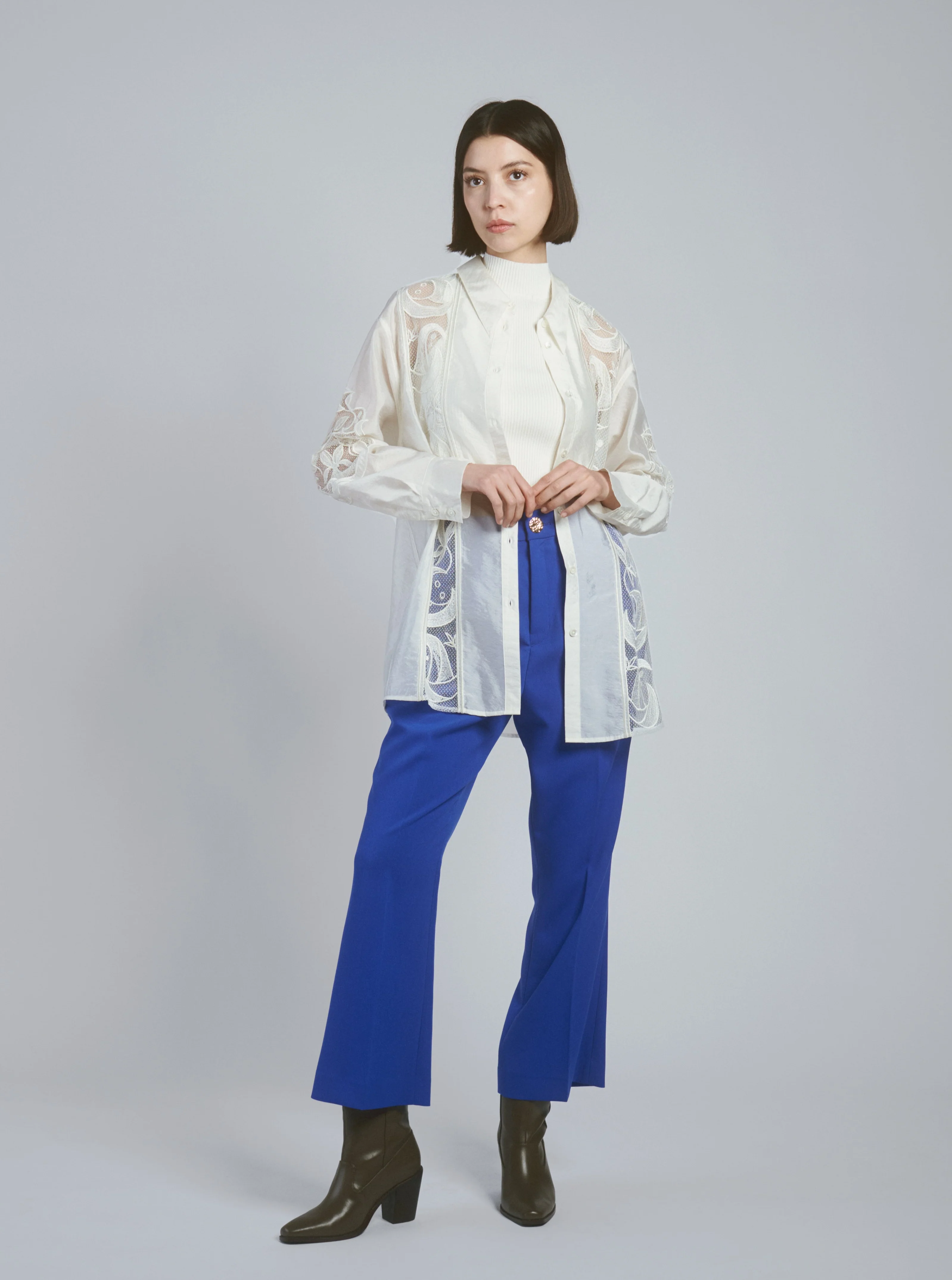 High Waist Flared Slacks - Image 6