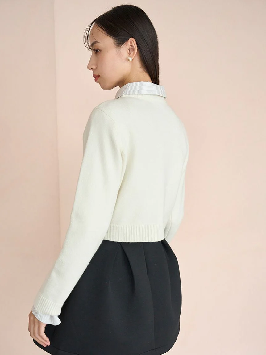 Casual Cropped Knit Sweater - Image 17