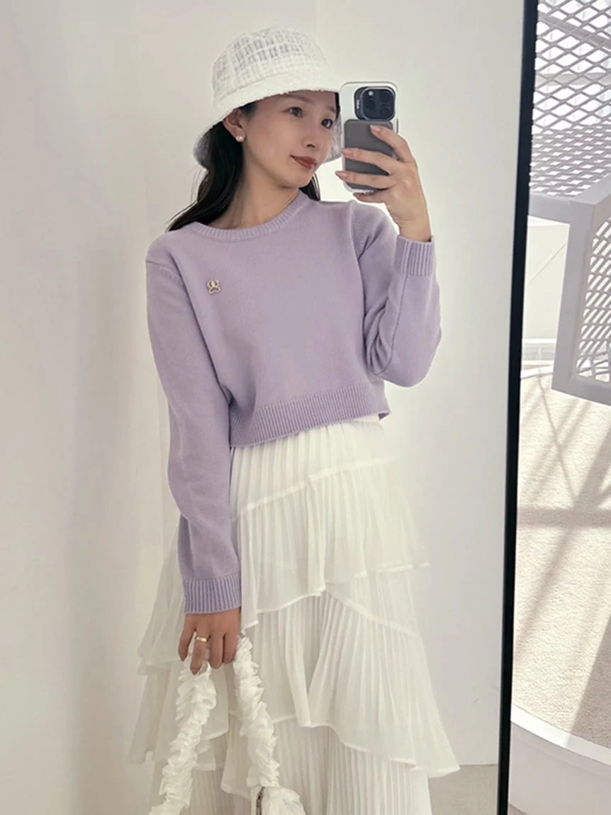 Casual Cropped Knit Sweater - Image 6
