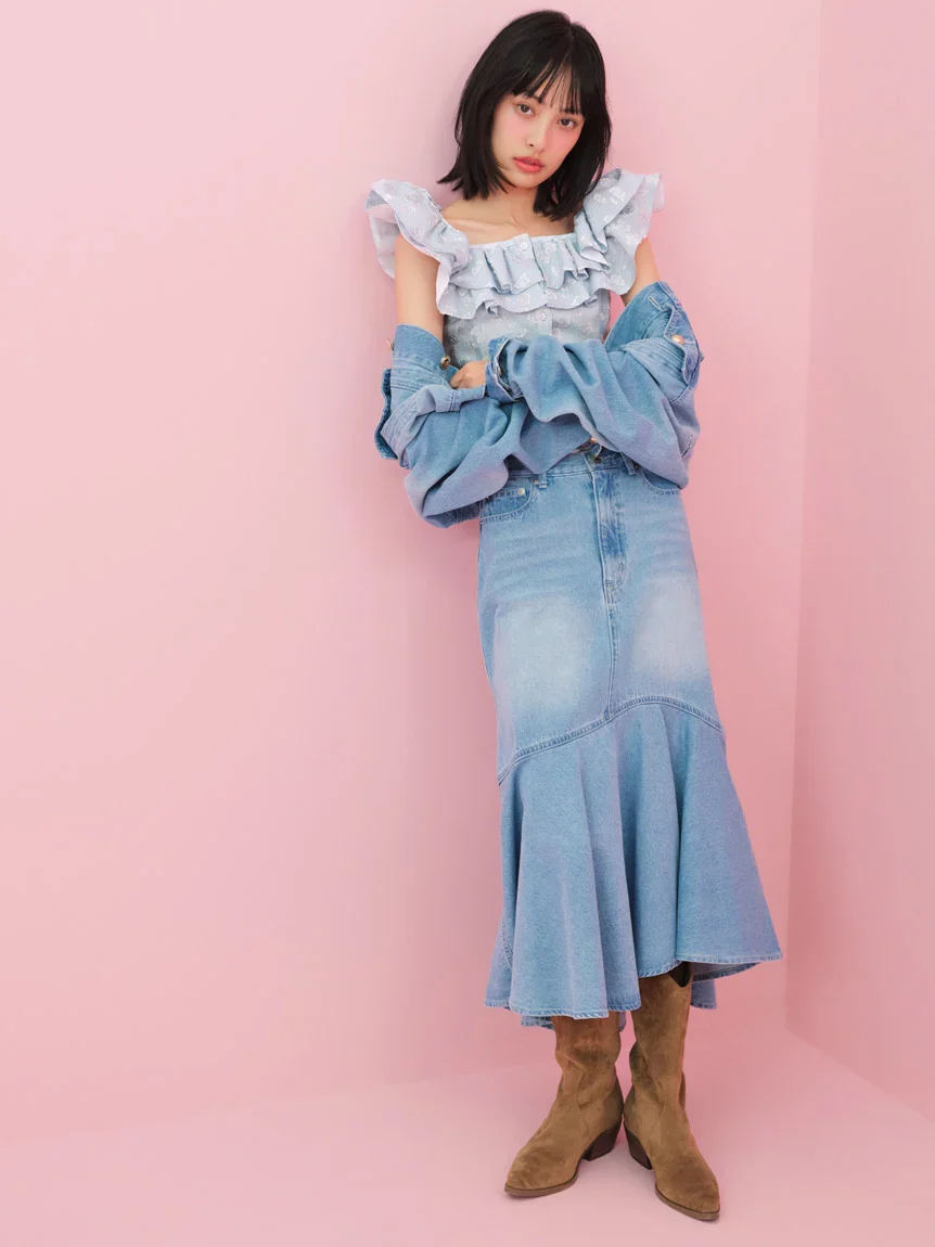 【NY Exclusive】 Cropped Denim Jacket - Image 3