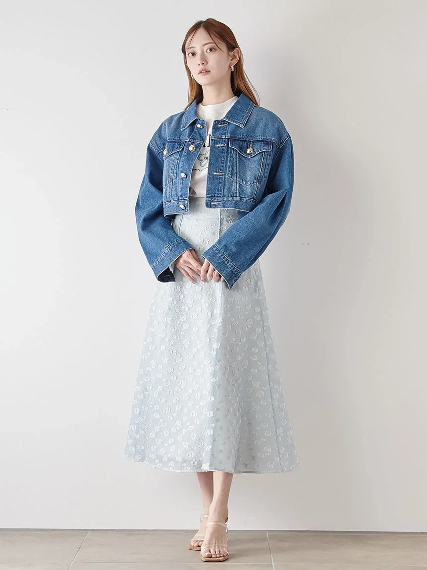 【NY Exclusive】 Cropped Denim Jacket - Image 4