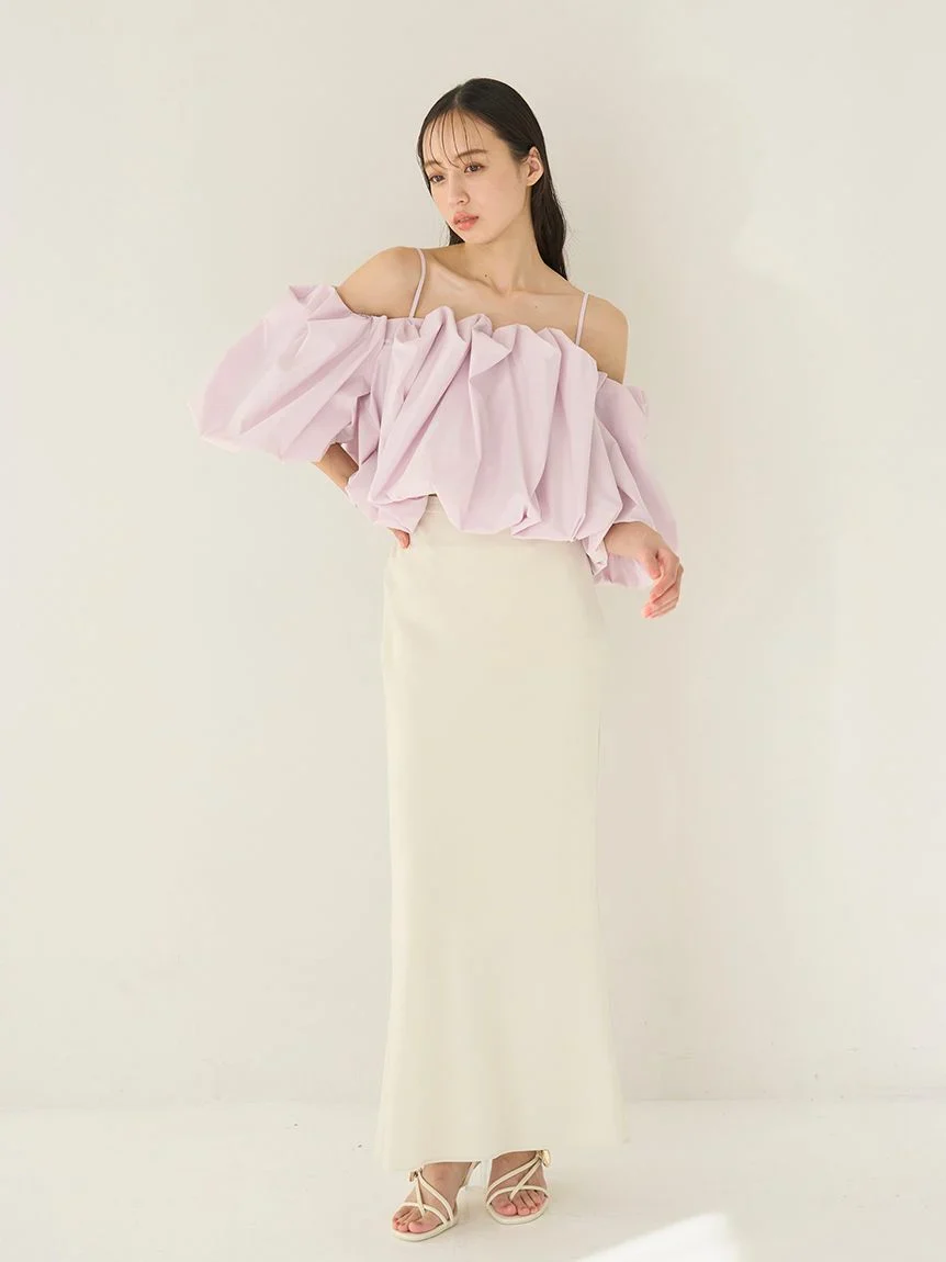 Off-Shoulder Balloon Sleeve Blouse - Image 24