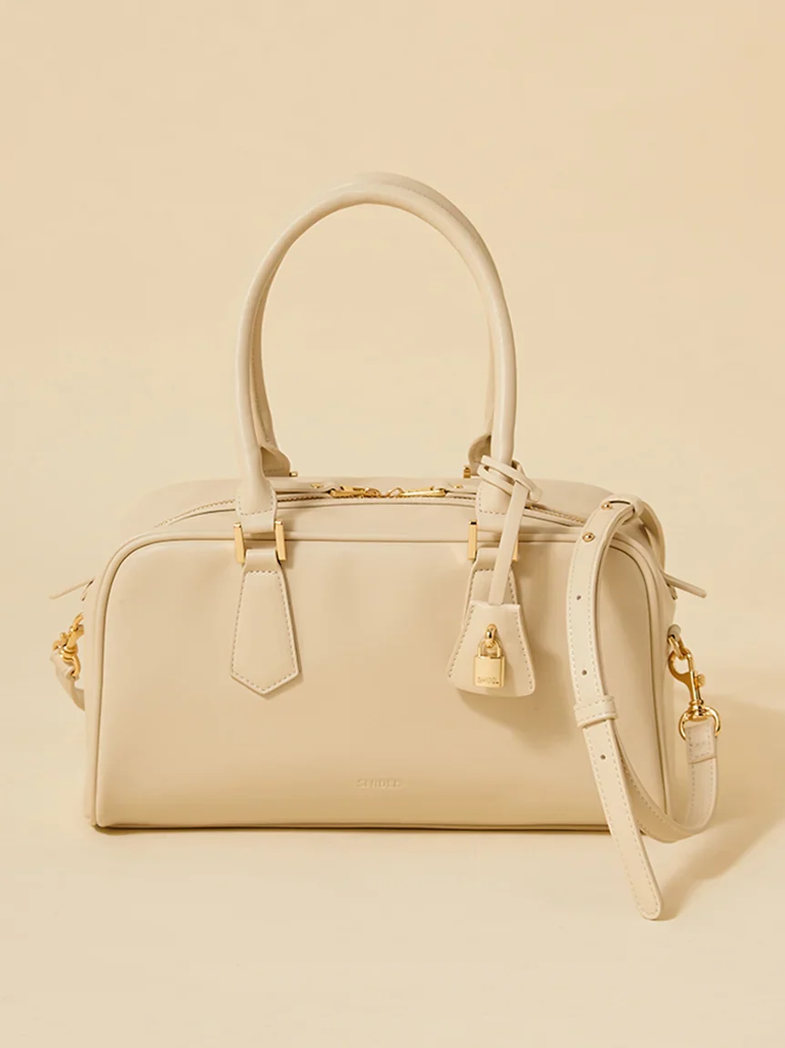 Padlock Charm Boston Bag - Image 4