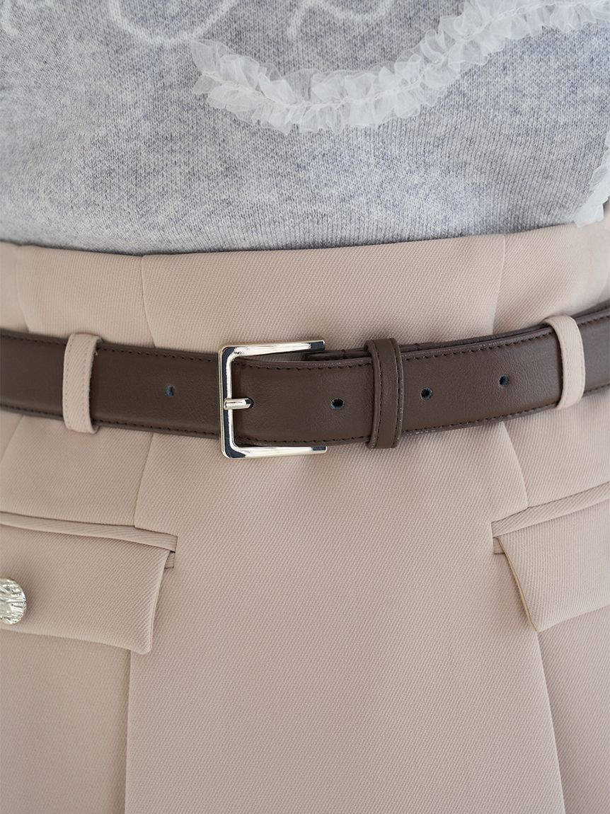 Pleated Mini Skirt with Belt - Image 20