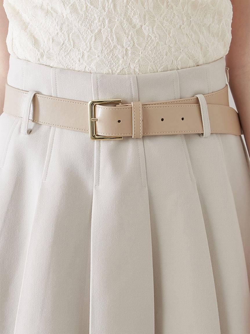 Pleated Skirt Shorts With Belt - Image 21