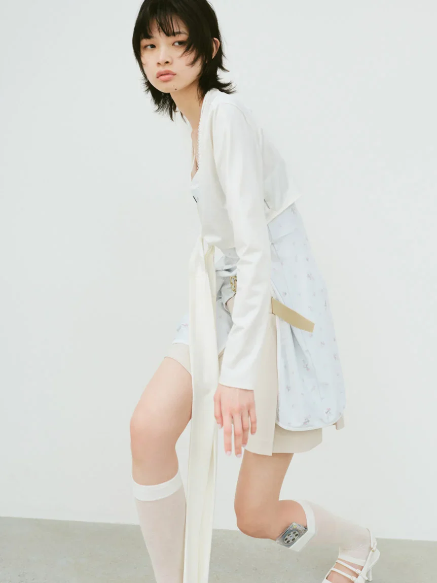 Pleated Skirt Shorts With Belt - Image 7